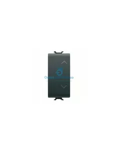 Interrupteur Gewiss GW12121 à 1 module, 1 pôle, 10ax, marche/arrêt, noir